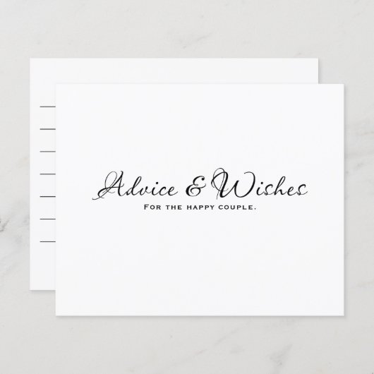 アドバイスとウィズ結婚ズの結婚婚約シャワー (正面/裏面)