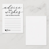 アドバイスとウィッシュが新しい夫妻の名刺 アドバイスカード (正面/裏面)