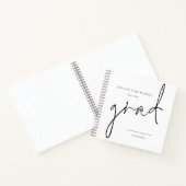 アドバイスとウィッシュのためにグラッドブラック文字ゲストブック ノートブック (内部)