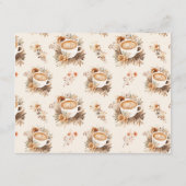 アドバイスとウィッシュコーヒーブライダルシャワーカード 招待状 (裏面)