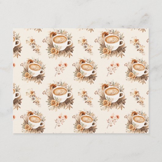 アドバイスとウィッシュコーヒーブライダルシャワーカード 招待状 (裏面)