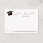 アドバイスとウィッシュズハンドドロー卒業ドードル エンクロージャーカード (正面)