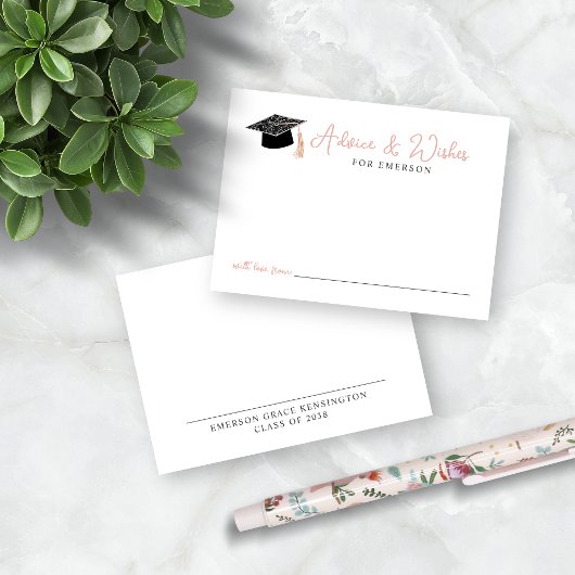 アドバイスとウィッシュズハンドドロー卒業ドードル エンクロージャーカード