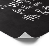 アドバイスとウィッシュチャックボード8x10結婚のサイン ポスター (角)