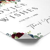 アドバイスとウィッシュフローラバーグンディ結婚の徴候 ポスター (角)