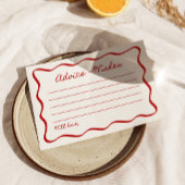 アドバイスとウィッシュブライダルシャワーゲームの波打縁どち エンクロージャーカード