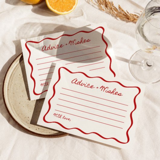 アドバイスとウィッシュブライダルシャワーゲームの波打縁どち エンクロージャーカード