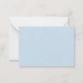 アドバイスとウィッシュブルーベビーシャワーカード ノートカード (裏面)