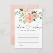 アドバイスとウィッシュ桃のフローラの緑のカード エンクロージャーカード (正面/裏面)