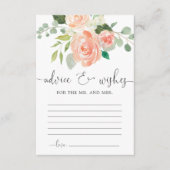 アドバイスとウィッシュ桃のフローラの緑のカード エンクロージャーカード (正面)