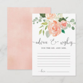 アドバイスとウィッシュ桃のフローラの緑のカード エンクロージャーカード