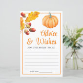 アドバイスとウィッシュ秋パンプキンブライダルシャワーゲーム (スタンド正面)