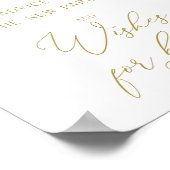 アドバイスとウィッシュ赤ちゃんシャワーのサイン ポスター (角)