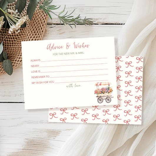 アドバイスとウィッシュ フラワーマーケット ブライダルシャワー カード