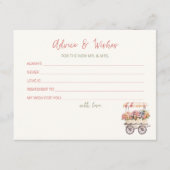 アドバイスとウィッシュ フラワーマーケット ブライダルシャワー カード (正面)