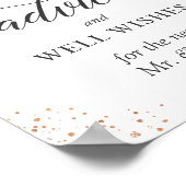 アドバイスとウェルウィッシュサイン紫の赤面フローラ ポスター (角)