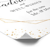 アドバイスとウェルウィッシュ記号の幾何学的ユーカリ ポスター (角)