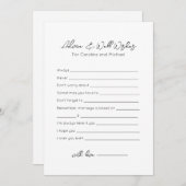 アドバイスとウェルウィッシュ – ブライダルシャワーゲーム シーズンカード (正面/裏面)