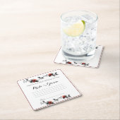 アドバイスとウェルウィッシュ、花嫁と花婿 スクエアペーパーコースター (インサイチュ)