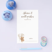 アドバイスとウェルウィッシュTeddy Bearベビーシャワー チラシ (シングル)