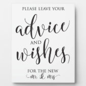 アドバイスとウエル結婚ズの装飾 フォトプラーク (正面)