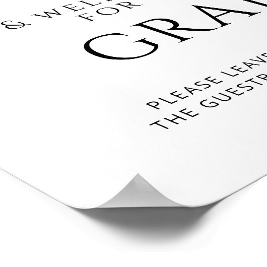 アドバイスとギフトエレガント卒業式パーティーのテーブルトップ ポスター (角)