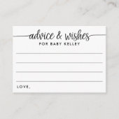 アドバイスとベビーの願カスタマイズい エンクロージャーカード (正面)