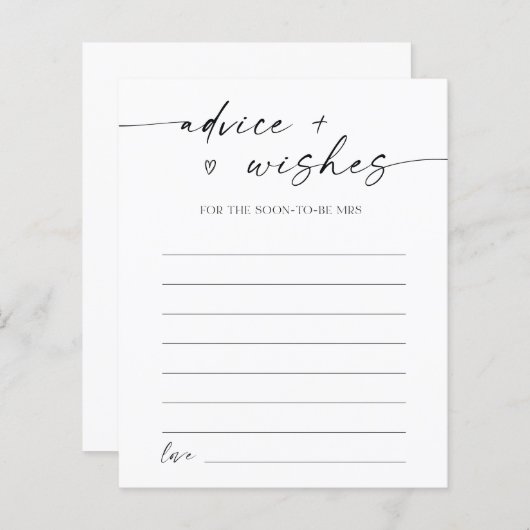 アドバイスとミセスの願い (正面/裏面)