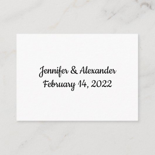 アドバイスとミセス・ウェディングカードのご要望 アドバイスカード (裏面)