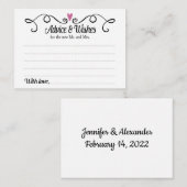 アドバイスとミセス・ウェディングカードのご要望 アドバイスカード (正面/裏面)