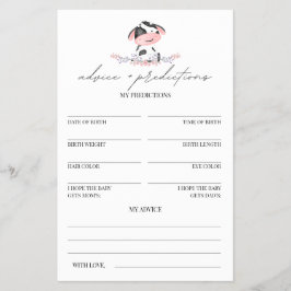 アドバイスと予測カウピンクの赤素朴ちゃんシャワー チラシ