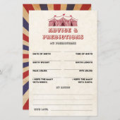 アドバイスと予測サーカス赤ちゃんシャワーゲーム (正面/裏面)