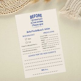 アドバイスと予測バイブル聖句ベビーシャワーゲーム