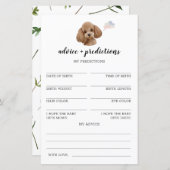 アドバイスと予測プードル玩具ベビーシャワーゲーム (正面/裏面)