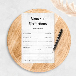 アドバイスと予測ベビーシャワーゲーム新聞 チラシ