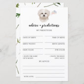 アドバイスと予測マルチーズベビーシャワーゲーム (正面/裏面)