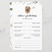 アドバイスと予測ラブラドールベビーシャワーゲーム (正面/裏面)