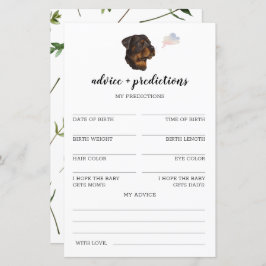 アドバイスと予測ロットワイラーベビーシャワー