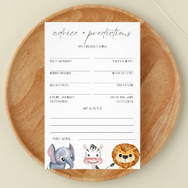 アドバイスと予測ワイルドワンサファリベイビーシャワー チラシ