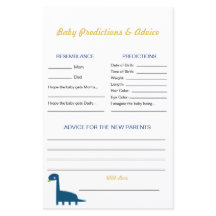 アドバイスと予測恐竜の赤ちゃんシャワーゲーム