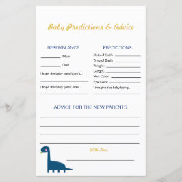 アドバイスと予測恐竜の赤ちゃんシャワーゲーム