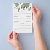 アドバイスと予測旅行をテーマにしたベビーシャワー チラシ (ハンドル)