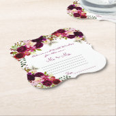 アドバイスと井戸の願い、水色ブルゴーニュ ペーパーコースター (アングル)