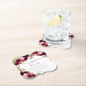 アドバイスと井戸の願い、水色ブルゴーニュ ペーパーコースター (インサイチュ)