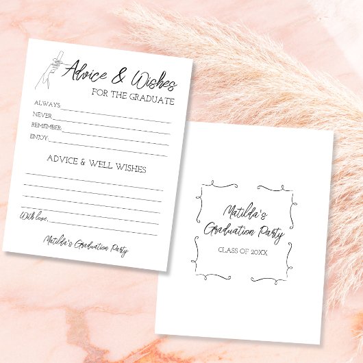 アドバイスと卒業証書の願い 案内状
