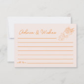 アドバイスと市場からの願いブライダルシャワー ノートカード (正面)