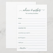 アドバイスと希望 (正面/裏面)