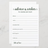 アドバイスと希望 (正面/裏面)