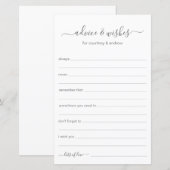 アドバイスと希望 (正面/裏面)