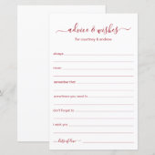 アドバイスと希望 (正面/裏面)